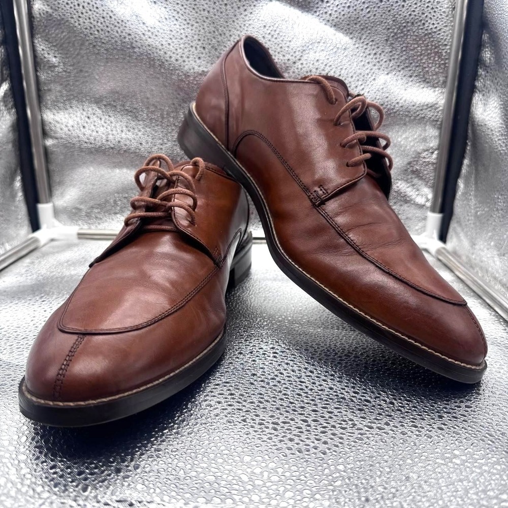 Cole Haan Lenox Hill Split Oxford Shoes Mens 10 Brown Leather‎ Almond Toe C11629